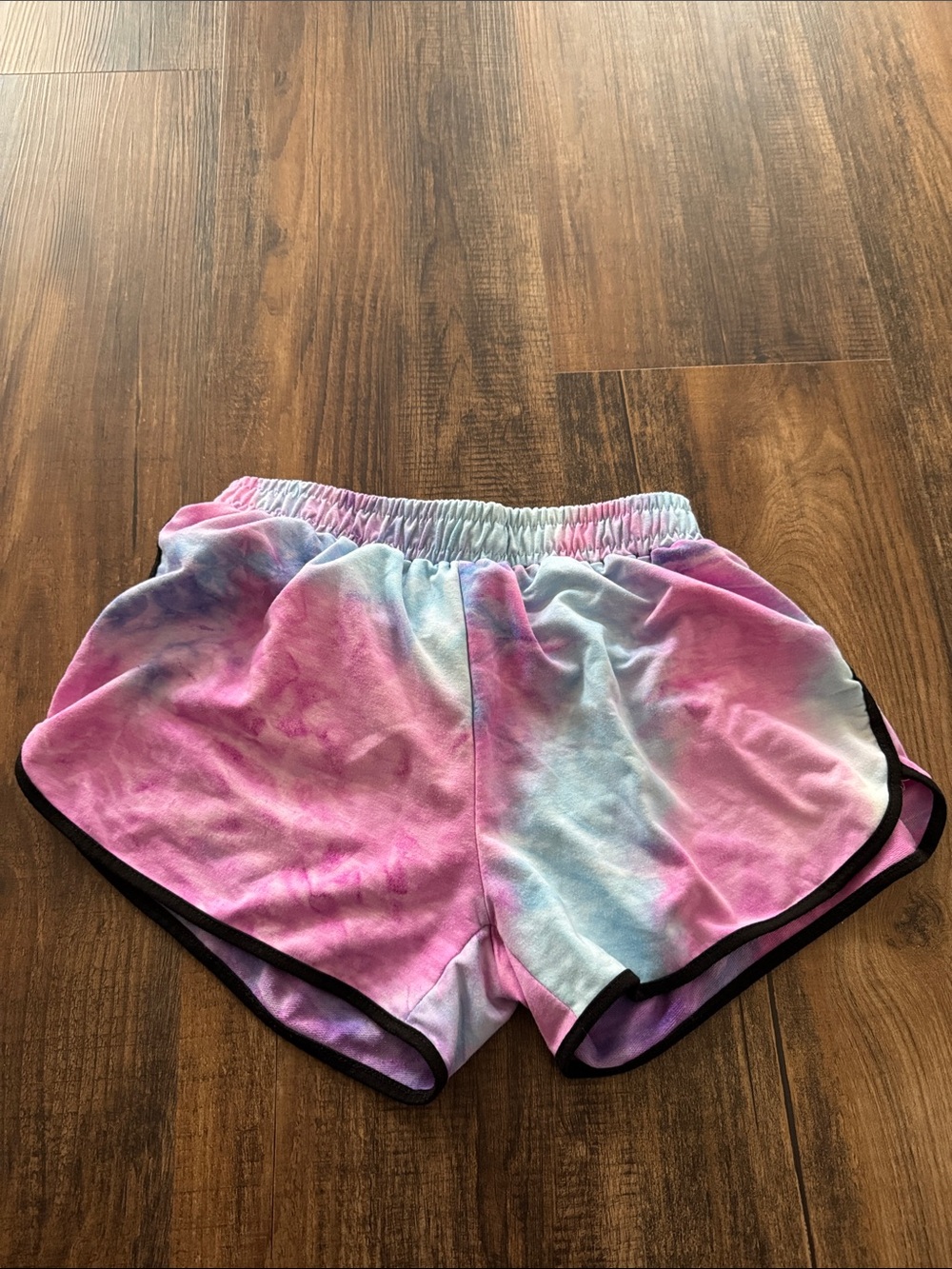 Tie-Dye Lounge Shorts - Pink & Light Blue